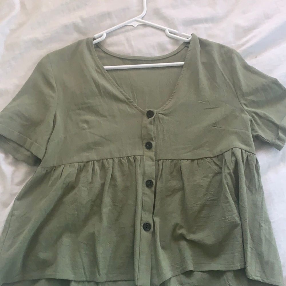 green float blouse